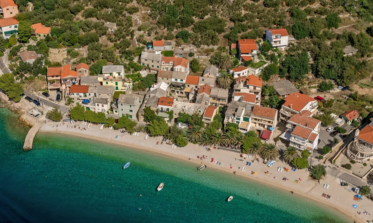 Aerial view of Bratuš coastline